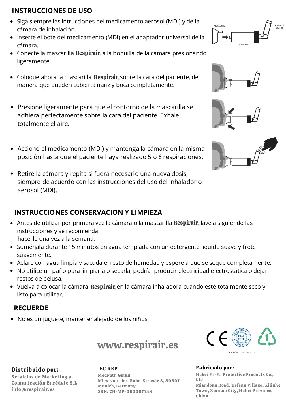 instrucciones de uso